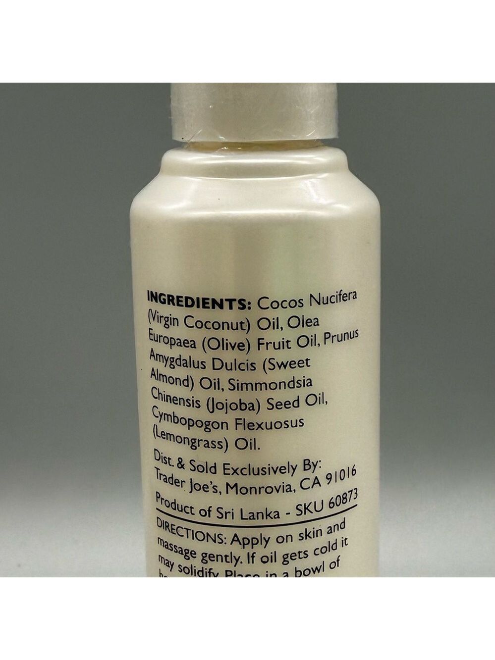 Trader Joe’s: Lemongrass Coconut Body Oil with Almond and Jojoba Oils/ NEW - Picture 2 of 2